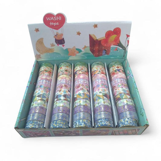 Caja Cintas Washi Surtido Foil x60 Unds