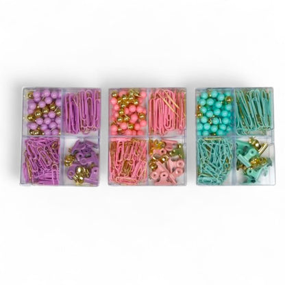 Set Clips & Pins Grande Colores Pastel